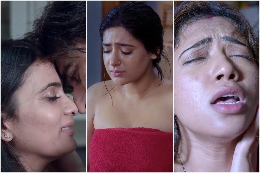 indian uncut web series - sativaay bbc guys eating creampies