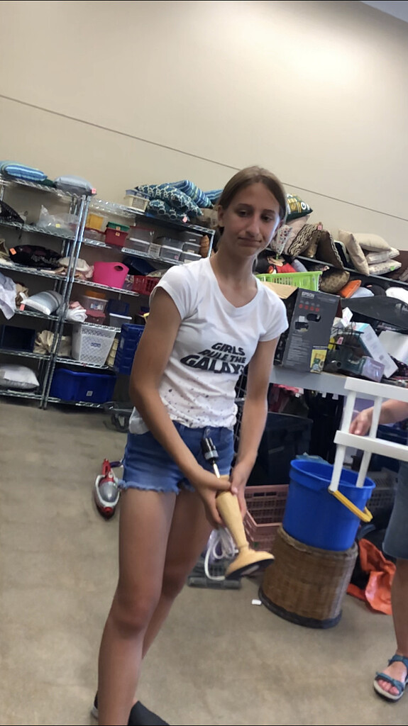 bending over in short shorts - lacey laid video blonde college fuck