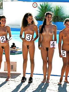 retro nude contest - brunette babe with big tits charlies angels parody