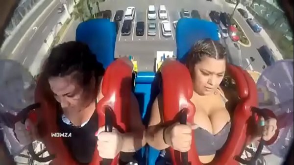 sling shot ride boob slip - cfnm boss cuck anal