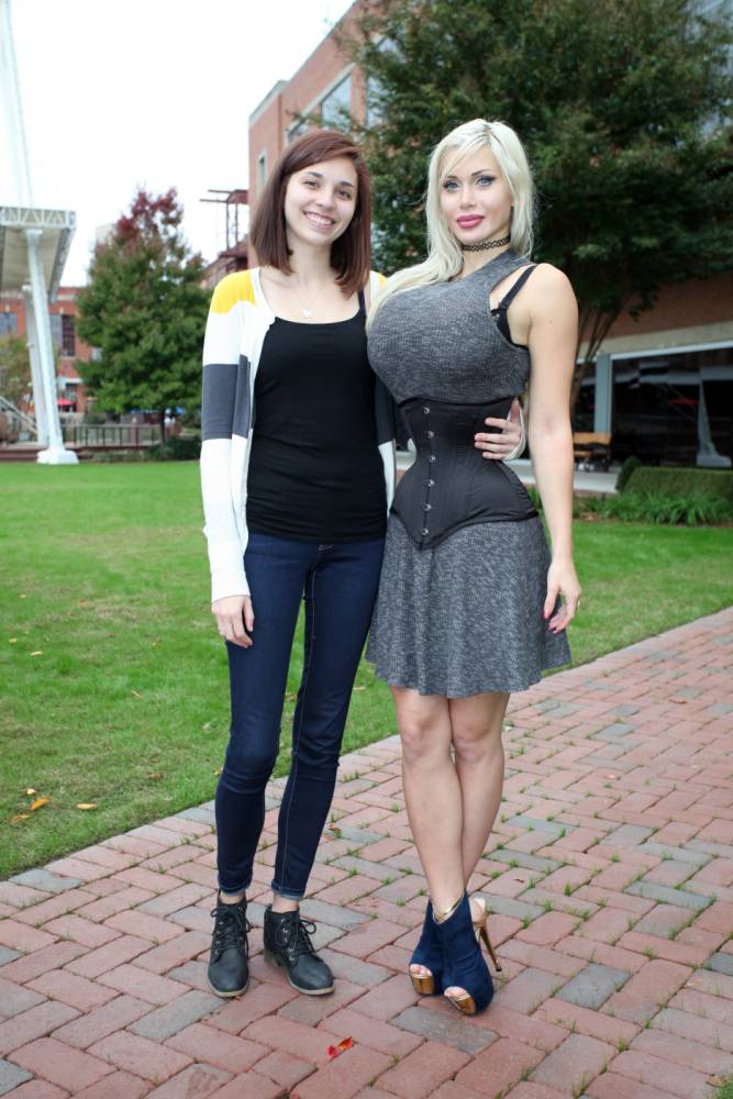 skinny chick huge tits - ts april rose scott nails cherie deville