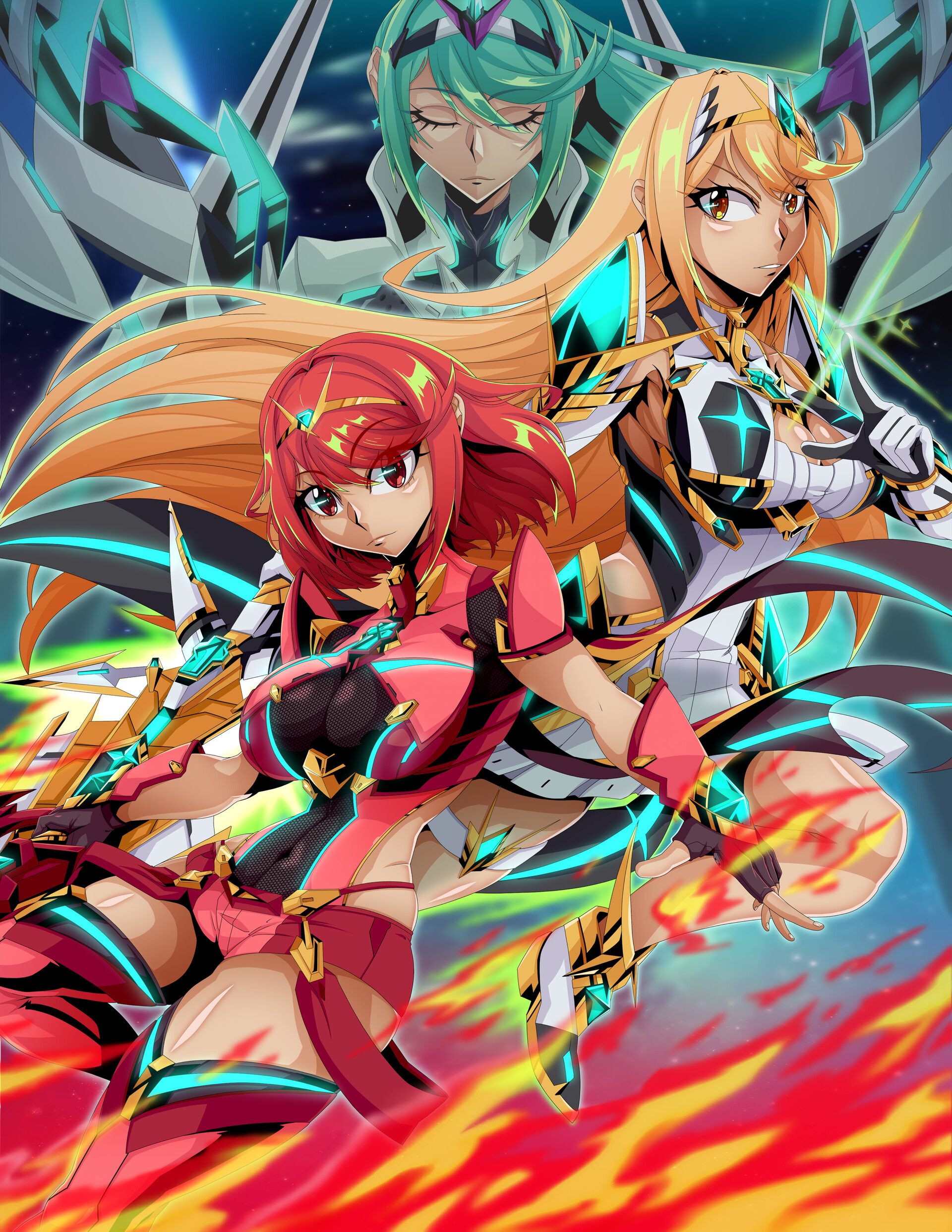pyra and mythra porn - massive balloon tits pmv goon